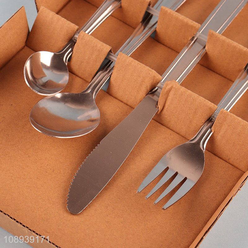 Latest products 4pcs home restaurant cutlery set fork spoon and dinner knife set