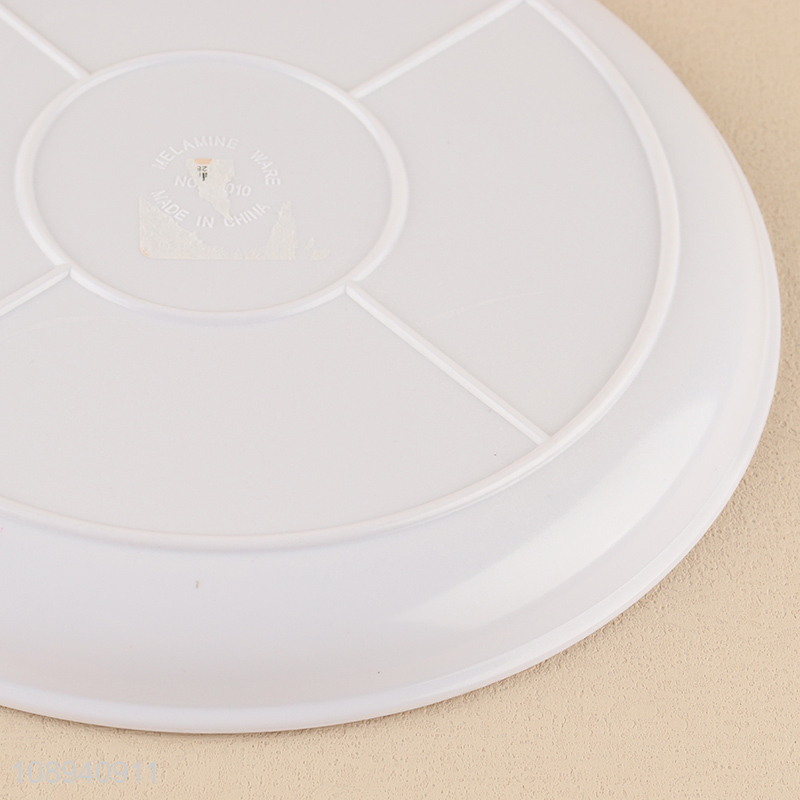 Hot selling round plastic tableware plate for home restaurant