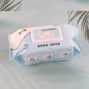 Good Quality 100PCS Thick Skin-Friendly Soft Baby Hand and Face Wipes