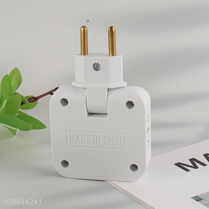 Good Quality EU Extension Plug Rotatable Socket with 2 USB Charging Ports