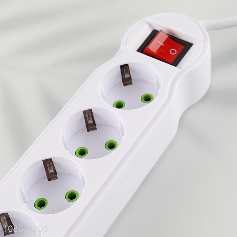 China Imports European Extension Socket Power Strip with On/Off Switch