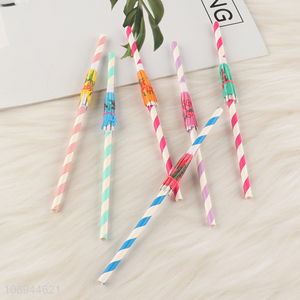 High Quality 6PCS <em>Umbrella</em> Paper Drinking Straws for Juice Milkshake