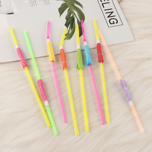 New Product 8PCS <em>Umbrella</em> Drinking Straws Disposable Corktail Straws