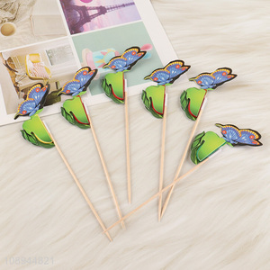 New Arrival 6PCS Butterfly Fruit Toothpicks for Appetizers