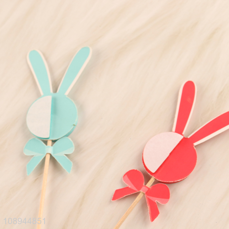 China Imports 4PCS Bunny Cupcake Toppers Cocktail Fruit Picks