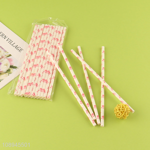 Wholesale Cat Paw Print Straws Decorative Paper Straws