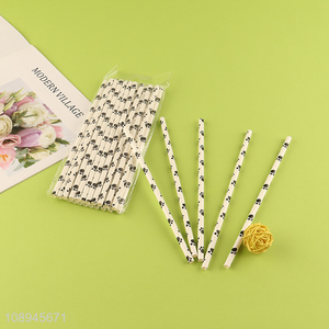 Wholesale <em>Dog</em> Paw Print Paper Straws Biodegradable Straws