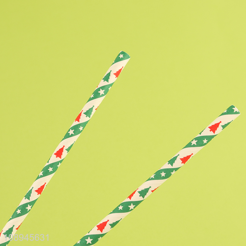 New Product Christmas Paper Drinking Straws for Holiday