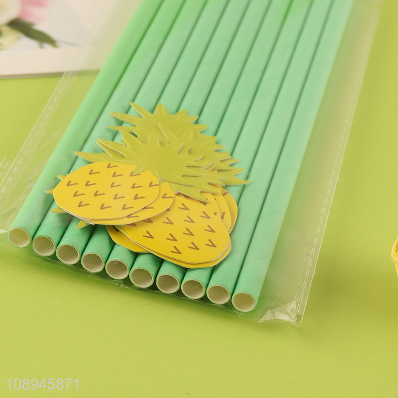 New Product Pineapple Drinking Straws Disposable Straws for Coktail