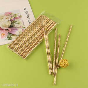 China Imports Gold Disposable Straws Paper Drinking Straws