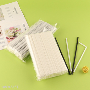 Hot Sale Plastic Straws Individually Paper Wrapped Flexible Straws