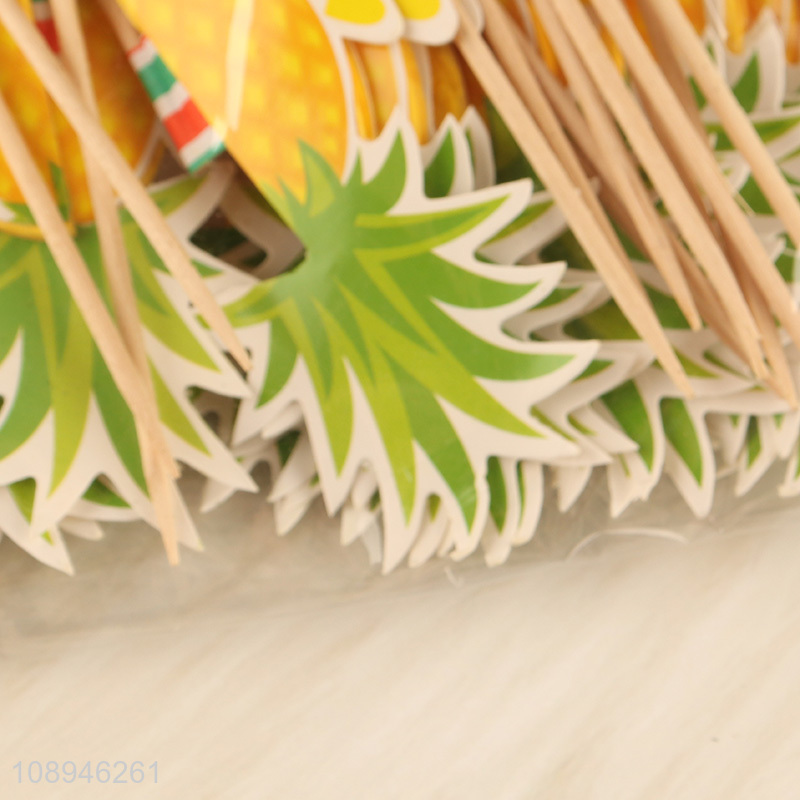 Factory Price Pineapple Cocktail Picks Hawaiian Party Picks