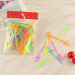 New Arrival Colorful Plastic Fruit Sticks Corktail Picks