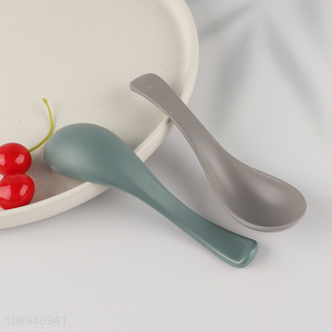 New Product 3 Colors Melamine Dinner Spoon Chinese Won Ton Soup Spoons