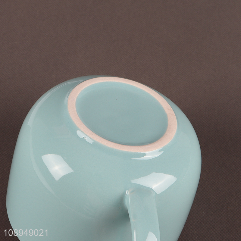 Top sale blue ceramic water cup tea cup coffee mug