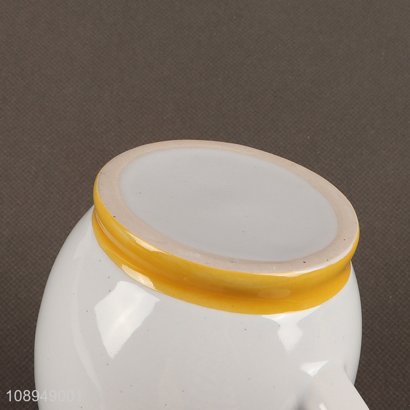 Good quality ceramic water cup drinking cup with handle