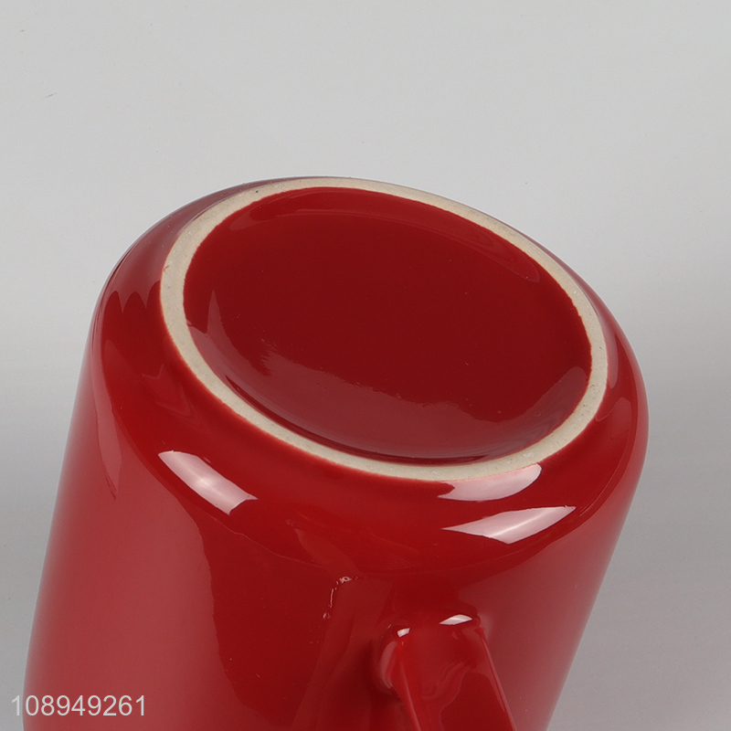 Low price red ceramic water cup tea cup coffee cup for sale