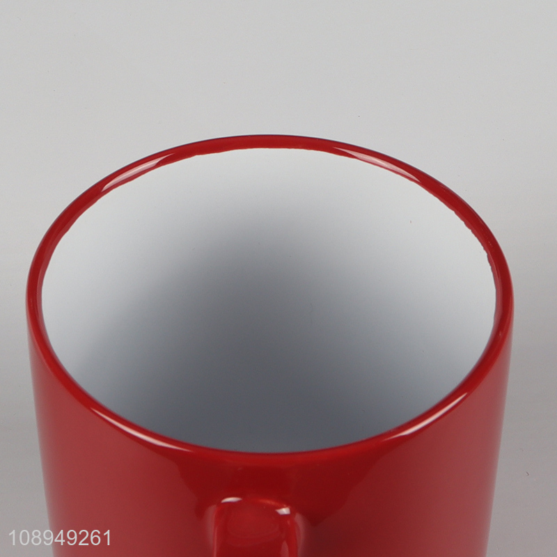 Low price red ceramic water cup tea cup coffee cup for sale