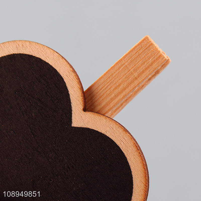 High Quality 4PCS Wooden Mini Chalkboard Clips for Memo, Note Taking