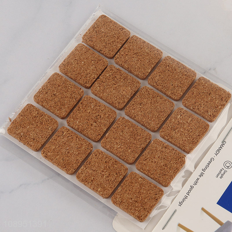 Wholesale 16PCS 2X2CM Square Cork Furniture Pads Anti Scratch Chair Leg Pads