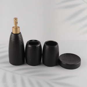 Wholesale 4PCS Ceramic Bathroom Accessories Set with Toothbrush Holder