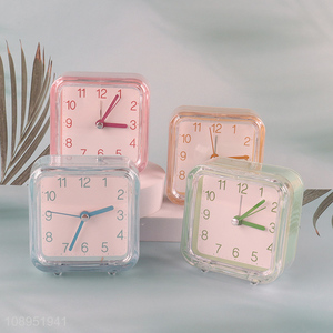 Hot Sale Square Battery Operated Analog Alarm Clock for Kids