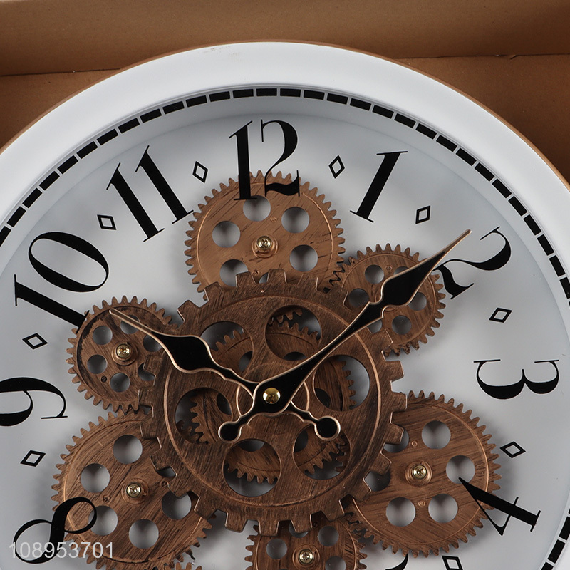 Good quality real moving gear wall clock for home decor