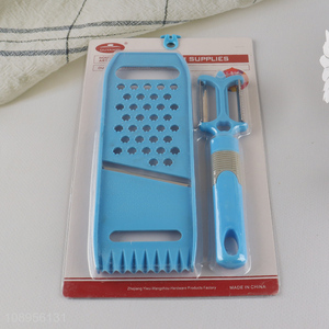 Factory Price Potato Grater and Double Sided Peeler Set Kitchen Tools