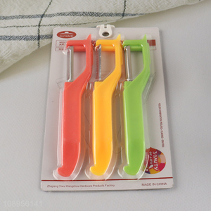 Wholesale 3PCS Heavy Duty Stainless Steel Vegetable and Fruit Peeler