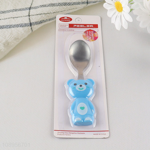 Best Selling Cartoon Kids Dinner Spoon Feeding Training Spoon