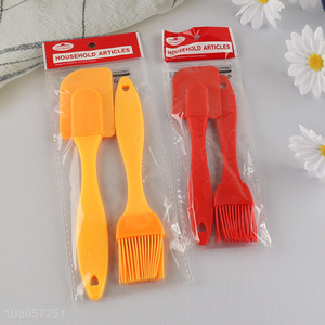 Hot Selling Silicone Brush and Spatula Set for Cooking Baking Mixing