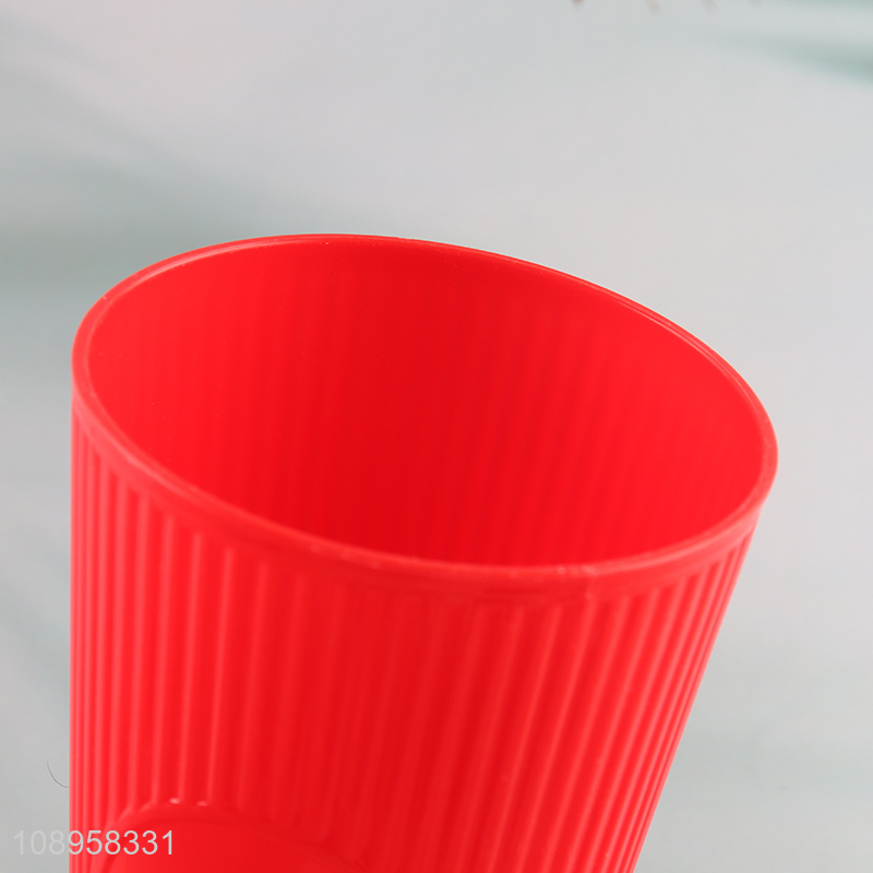 Good Quality Reusable Plastic Tumbler Plastic Cup with Straw & Lid