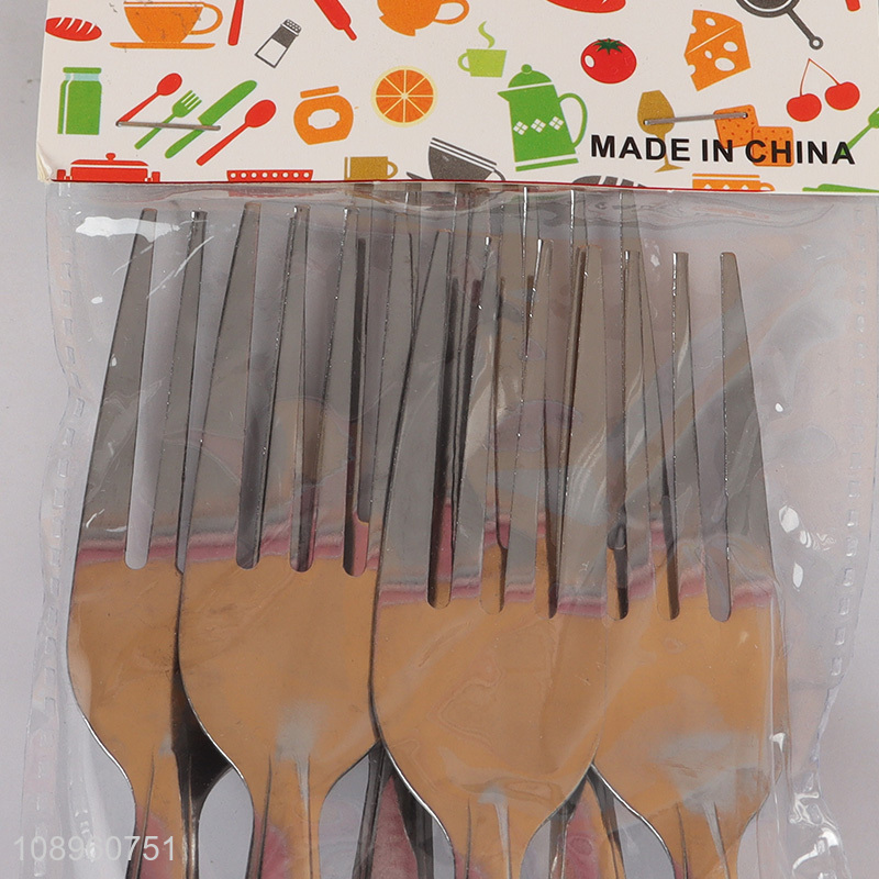 China factory 6pcs stainless steel tableware fork set for sale