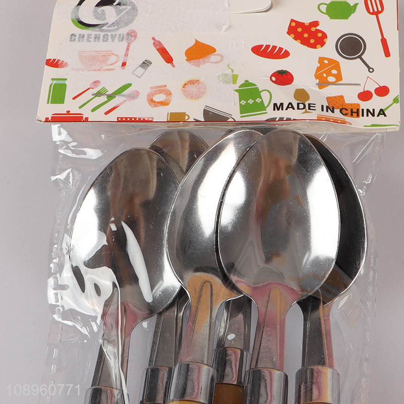 Most popular 6pcs stainless steel tableware spoon set for sale