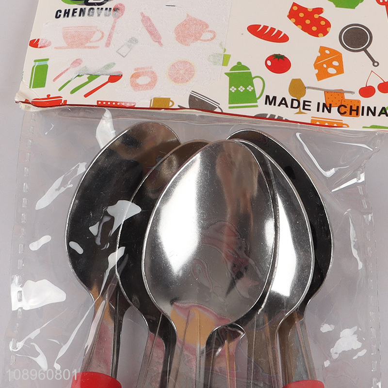 Low price 6pcs stainless steel dinnerware spoon set for sale