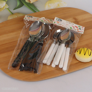 Best sale 6pcs stainless steel cutlery spoon set for home restaurant