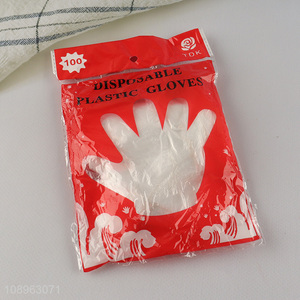 Factory Price 100PCS Disposable PE Gloves Latex Free Plastic Gloves