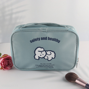 Hot Selling Poratble Travel Cosmetic Makeup Bag with Handle for Women