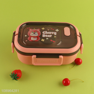 High Quality 1200ML Plastic Bento Box Cartoon Lunch Box for Kids