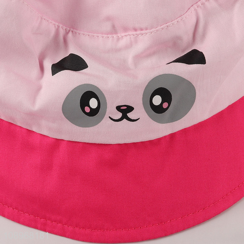 Popular products cartoon panda kids outdoor fisherman hat