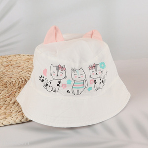 Good quality cartoon printed children outdoor fisherman hat