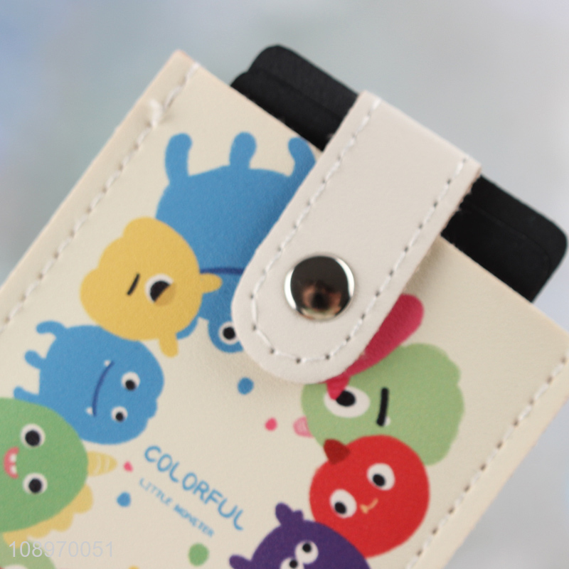 Hot Sale Cartoon PU Leather Credit Card Holder Pull-Out Card Organizer