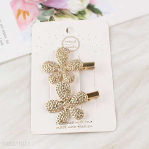 Hot Selling Metal Flower Rhinestone Hair Clips Alligator Hair Clips