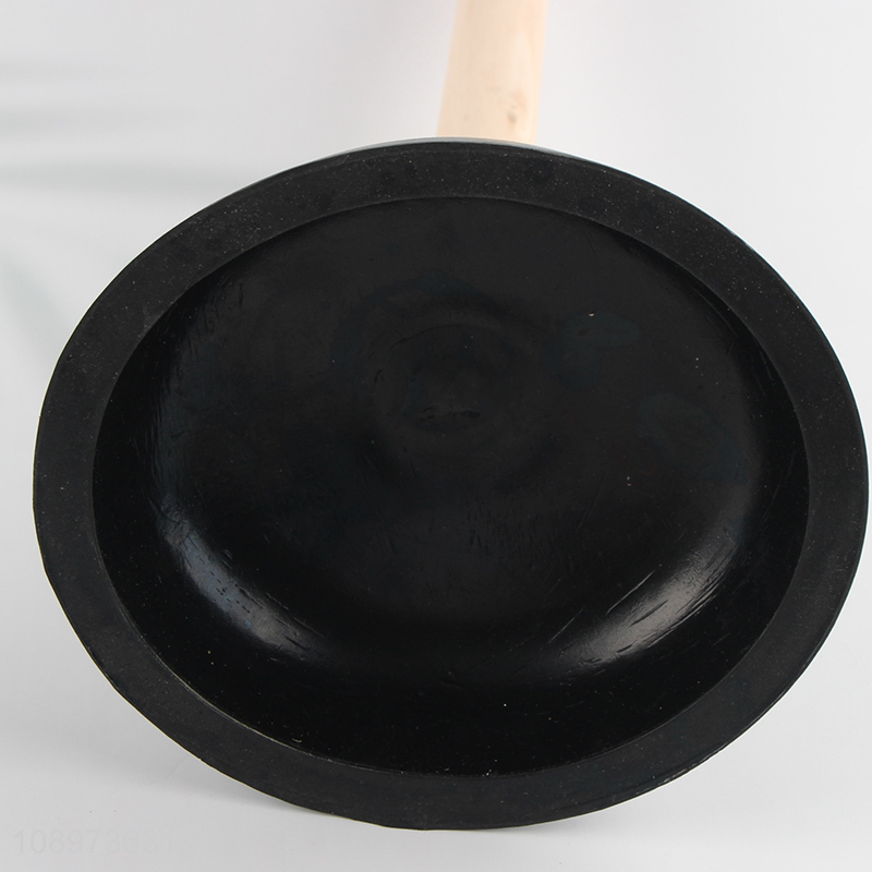 Factory Price Rubber Toilet Plunger with Long Wooden Handle