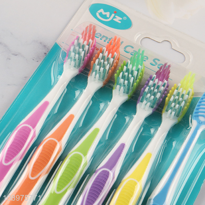 Good quality 6pcs adult oral adult toothbrush for sensitive teeth