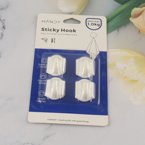 Factory price 4pcs household sticky hook adhesive hook for sale