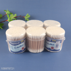 Top selling personal care wooden stick cotton swab wholesale