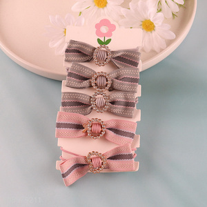 Top selling fashionable girls bowknot hair ring hair rope