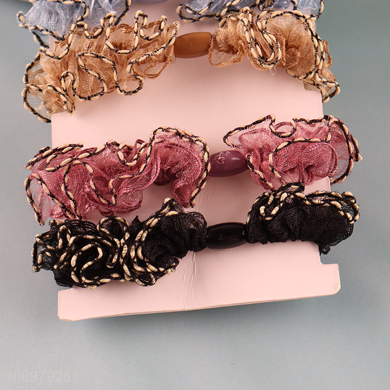 Factory price elastic 5pcs hair accessories hair ring hair rope set