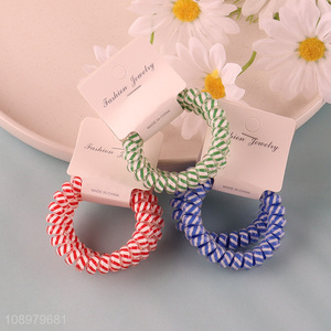 Best selling multicolor elastic girls telephone wire hair ring hair accessories